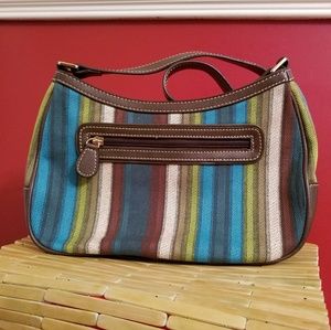 Liz Claiborne Striped Cotton Purse
